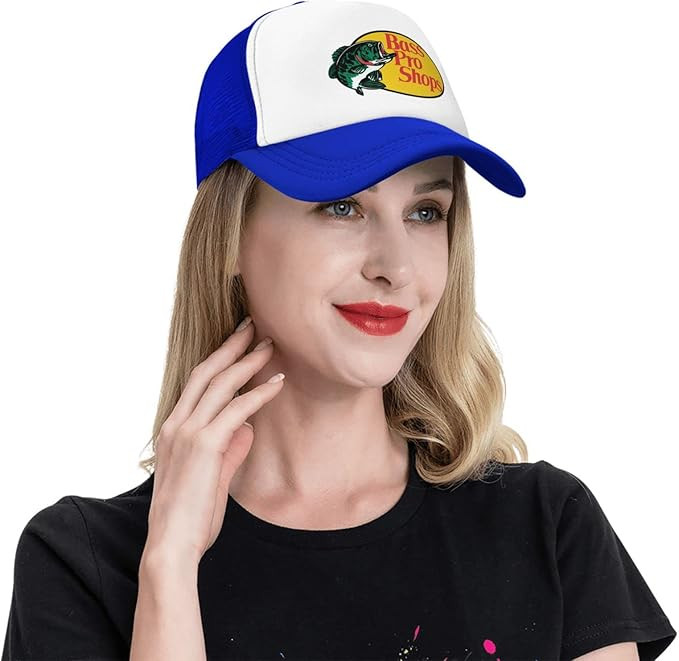 Womens Men Hip Hop Baseball Caps Bass Fish Adjustable Sports Hat | Amazon (US)