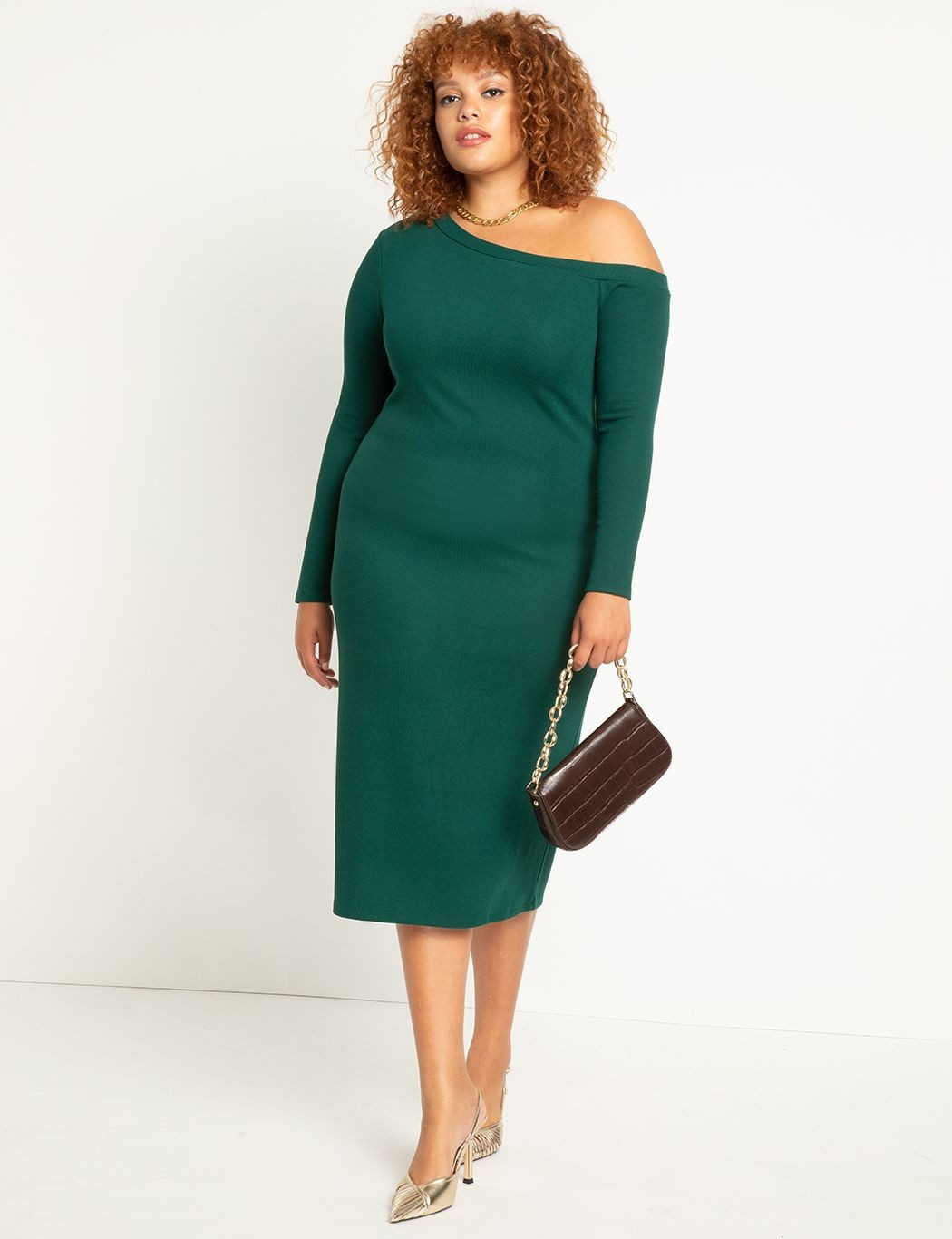 One Shoulder Fitted Dress | Eloquii