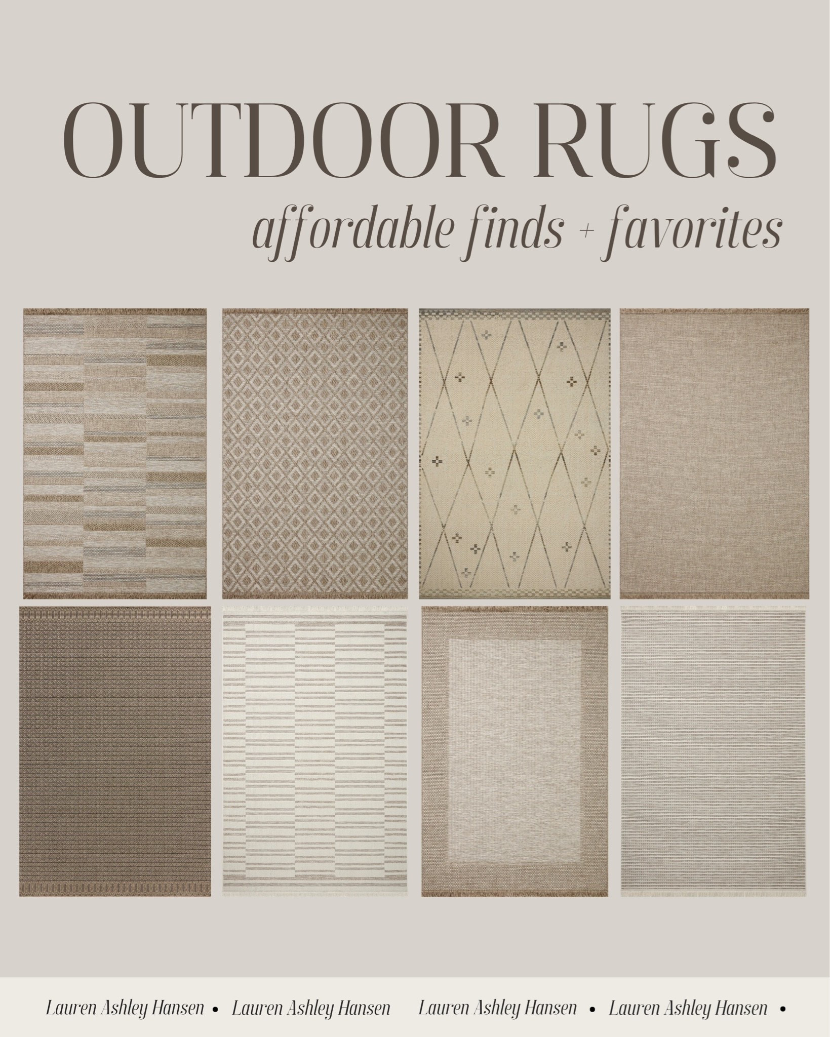 Some of my all time favorite rugs are by Loloi—for both indoors and outdoors! They have high quality rugs that look designer all at affordable prices. I rounded up some favorites for the outdoor season—perfect for a porch or patio!

#LTKHome #LTKSeasonal