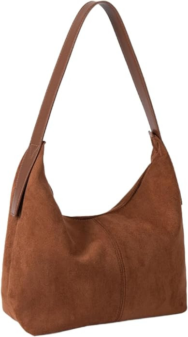 Trendy Suede Crescent Satchels Tote Slouchy Shoulder Handbags Designer Hobo Purses for Women Fall... | Amazon (US)