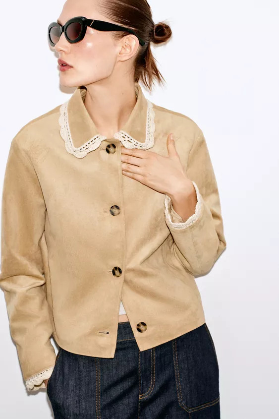 VESTE EFFET DAIM | Zara FR
