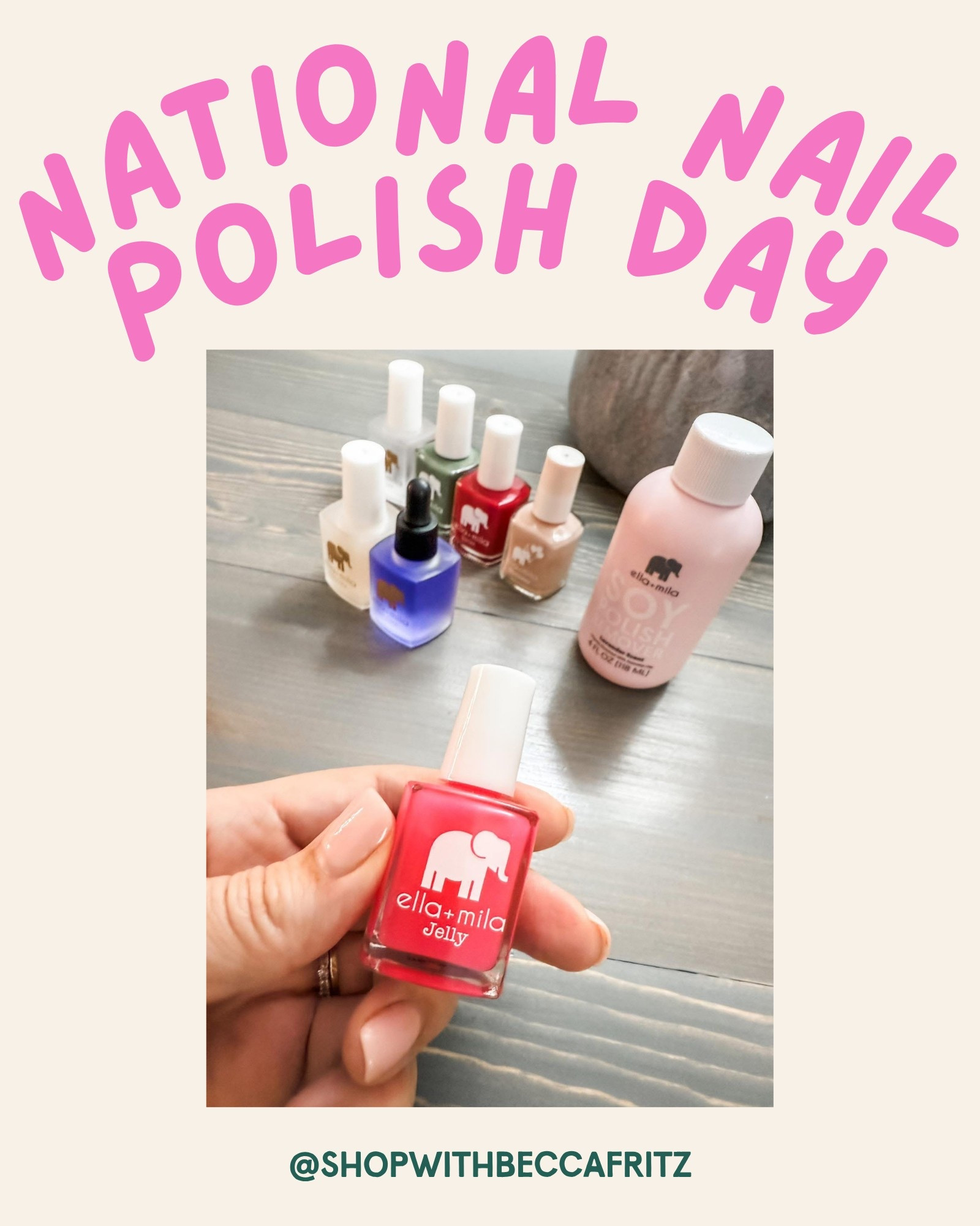💅 Happy National Nail Polish Day! 💅 
ella+mila is now available at Target! This eco-friendly luxury nail lacquer brand is dedicated to healthy beauty. The PeTA-certified line of quick-drying, high shine, and salon quality polish is on a mission to create a better-for-your nail brand with endless color options. ella+mila is formulated without the 17 harmful chemicals that are commonly found in traditional polishes. #cleanbeauty #cleanbeautyproducts


#LTKSummerEdit #LTKFindsUnder50 #LTKBeauty