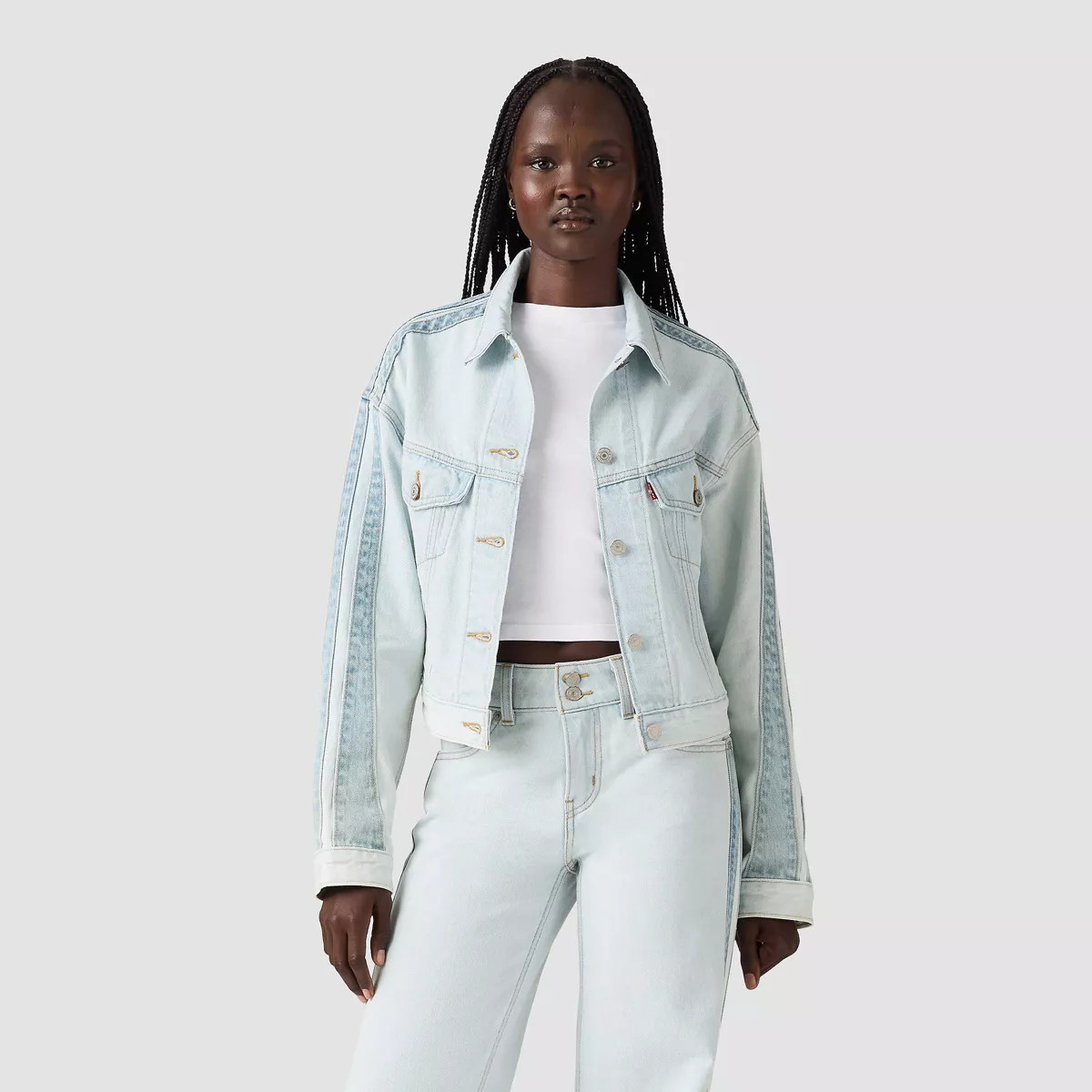 Levi's® Women's Shrunken 90's Trucker Jacket - Stripe Hype | Target