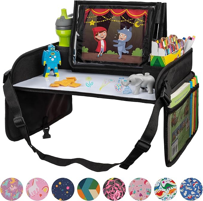 Lusso Gear Kids Travel Tray for Toddler & Kids Car Seat, Lap Tray for Airplane, Kids Travel Desk ... | Amazon (US)
