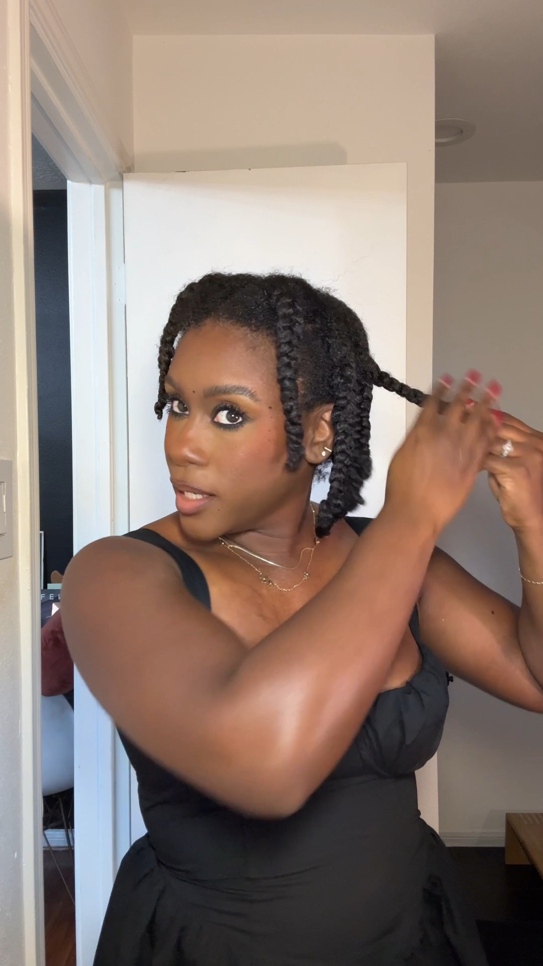 Date night braid out saved & outfit of the night 