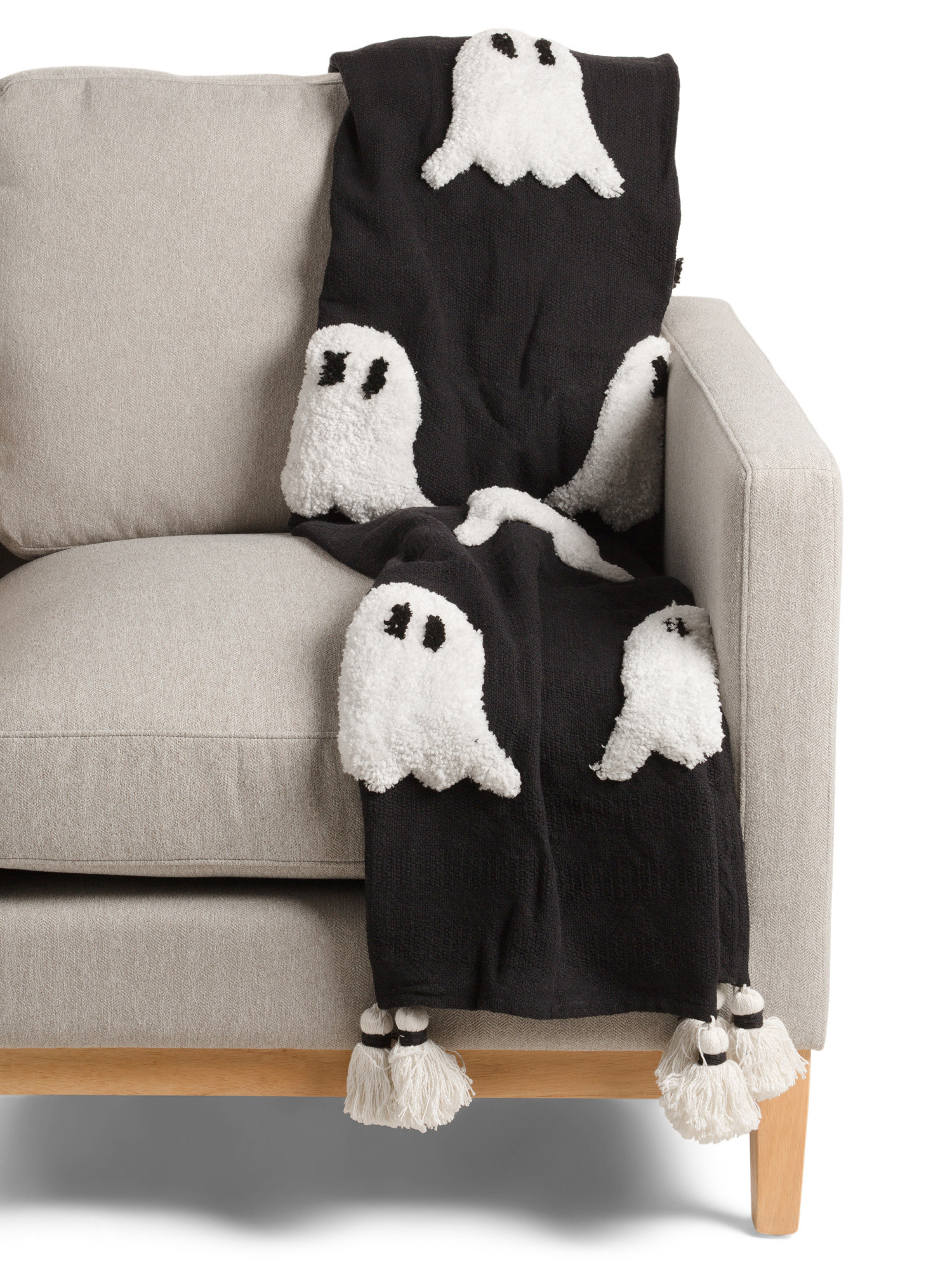 Ghost Knit And Sherpa Throw With Tassels | Pillows & Decor | Marshalls | Marshalls
