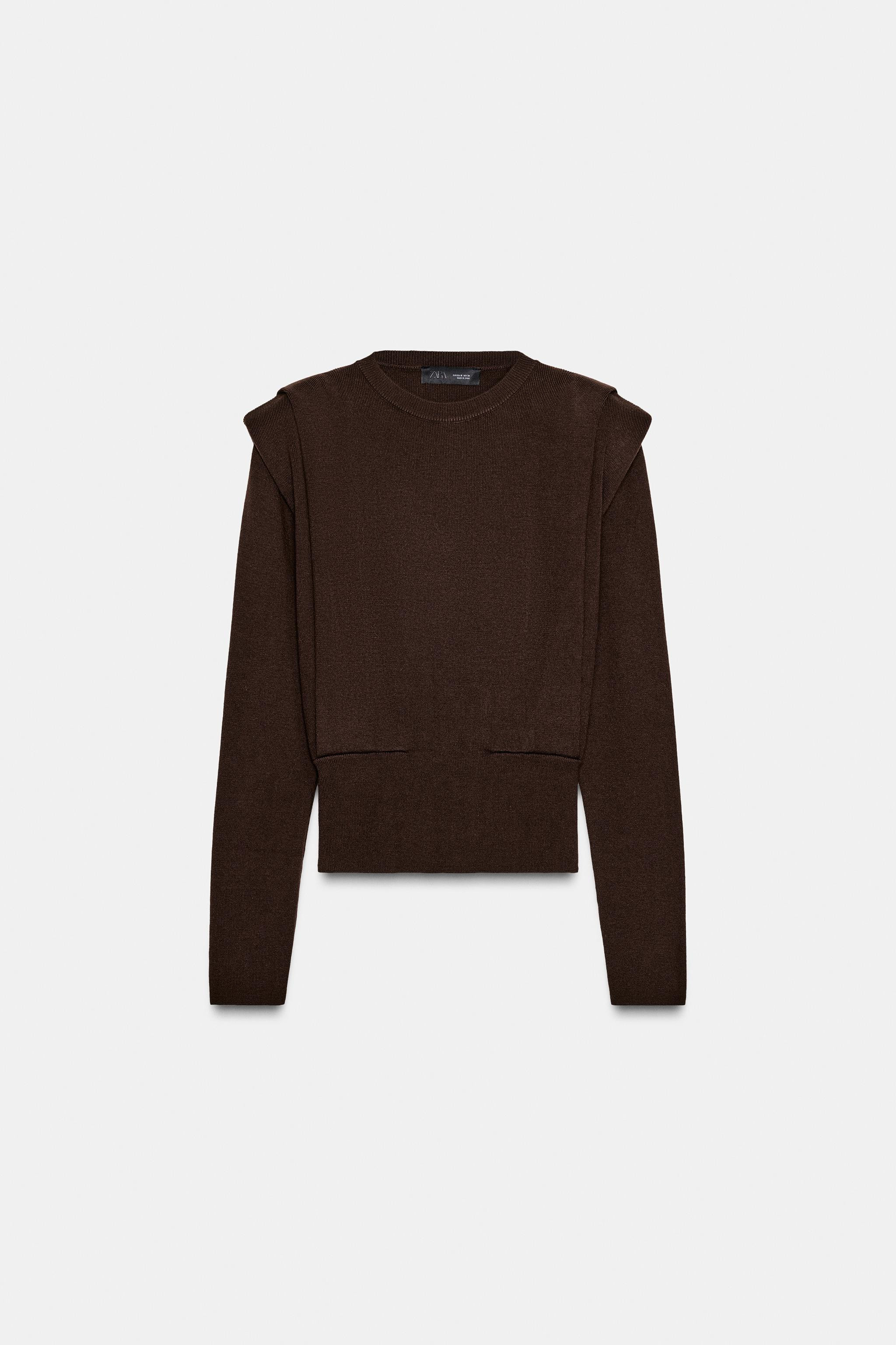 SHOULDER PAD KNIT JUMPER | Zara US