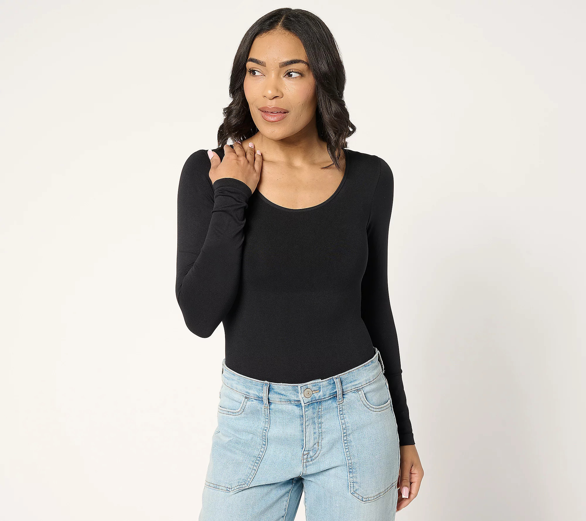 Shapermint All Day Everyday Long Sleeve Bodysuit | QVC