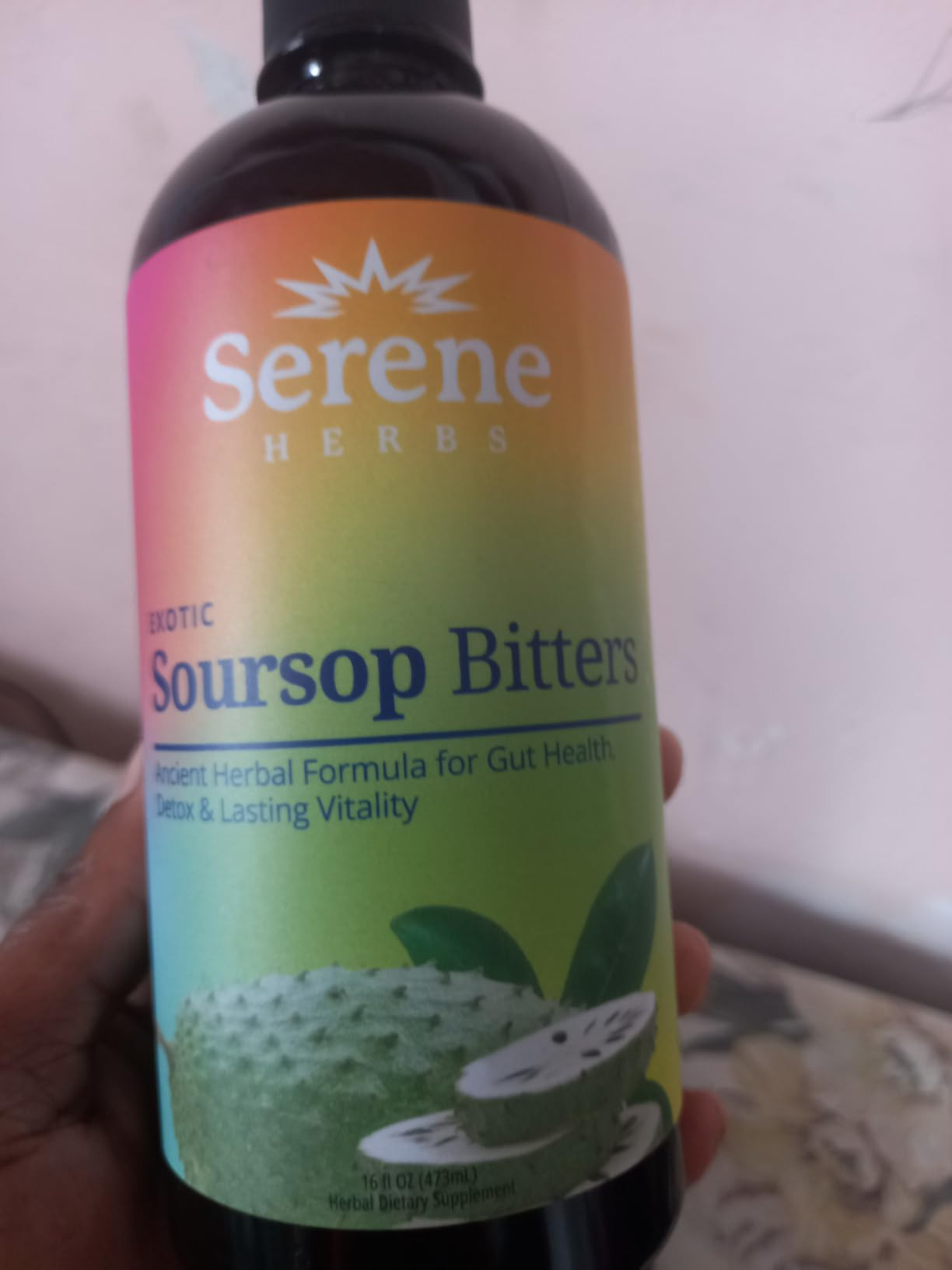 Serene Herbs Soursop Bitters Liquid - Organic Herbal Sour Sop Guanabana with Black Seed, Moringa, Irish Moss & Ginger – Gut Support, Energy & Immune Boost – Vegan, Non-GMO – Mixed Berry Flavor – 16 oz | Amazon (US)