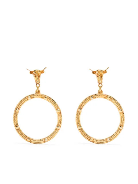 Natia X Lako Round Bull Earrings - Farfetch | Farfetch Global