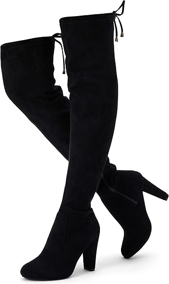 Vepose Women’s Thigh High Over The Knee Boots Suede Fashion Long 3.5 Inch Heel Boots with Zippe... | Amazon (US)