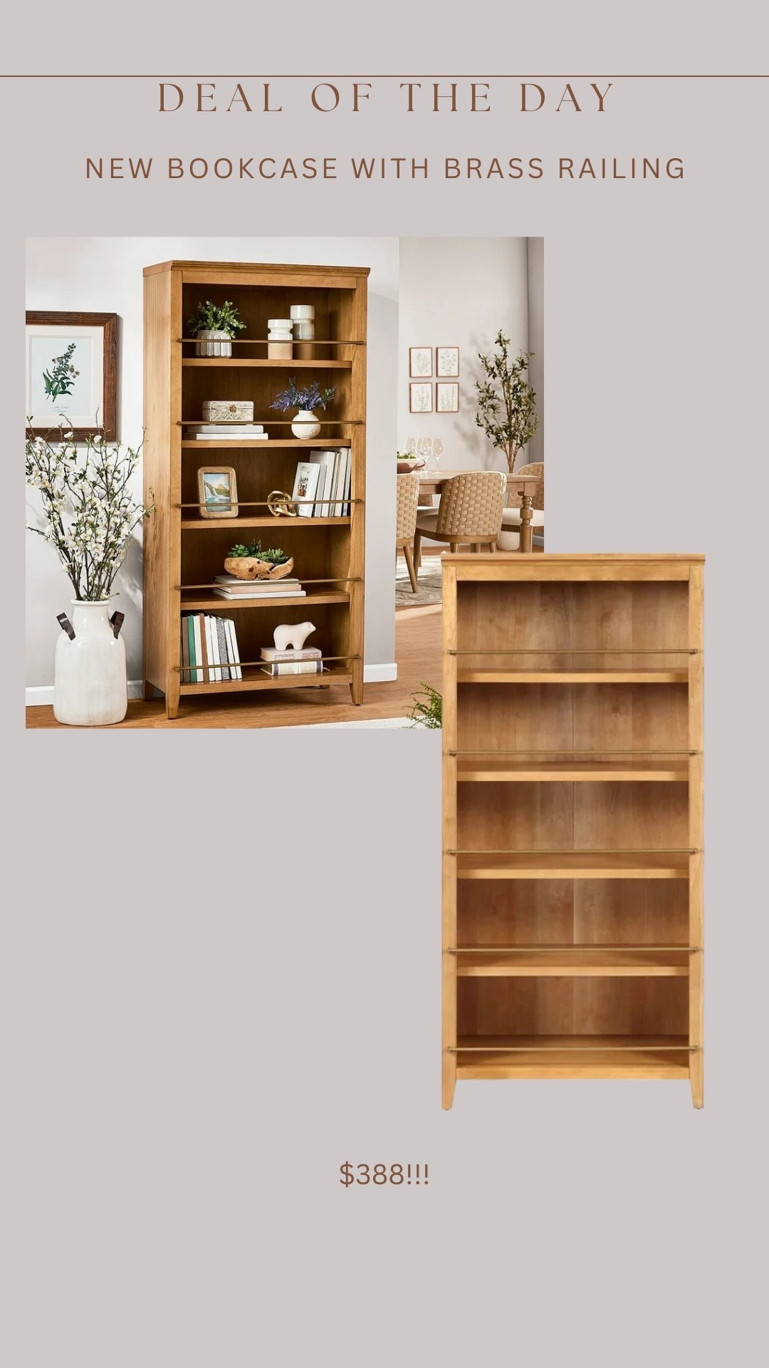 Brand new Walmart / my Texas house bookcase!!! The brass railing 😍😍🤯 such a high end look!!! I cannot believe the price point 🙌🏻

#LTKHome #LTKSaleAlert #LTKStyleTip