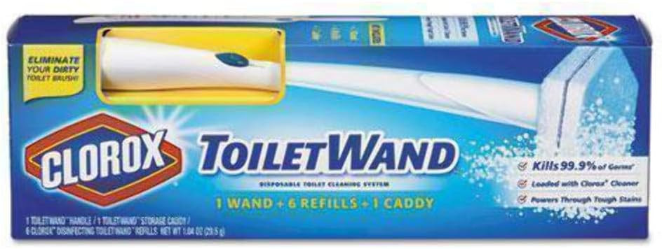 Clorox ToiletWand Disposable Toilet Cleaning System - ToiletWand, Storage Caddy and 6 Disinfectin... | Amazon (US)