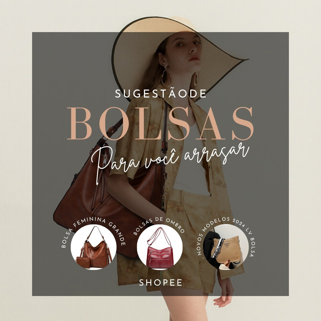 "Prepare-se para arrasar com estilo!Você está pronta para o lançamento mais esperado do ano?Não perca a chance de conferir os modelos mais deslumbrantes de bolsas femininas!De grandes espaçosas a modernas e elegantes, temos tudo o que você precisa para completar seu visual com classe.E não esqueça de conferir nossos novos modelos de 2024, incluindo a bolsa feminina de ombro, a bolsa crossbody e muitos outros modelos que você já conhece!Venha descobrir a luxuosa a coleção que preparamos para você.Não perca tempo, garanta já a sua bolsa dos sonhos!#moda#estilo#bolsas femininas#luxo#tendência#lançamento#acessórios"!

#LTKbrasil #LTKfamily #LTKbeauty