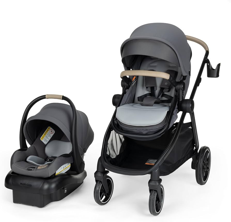 Maxi-Cosi Zelia Pro 5-in-1 Travel System with Mico Pro Infant Car Seat and Baby Stroller Combo, R... | Amazon (US)