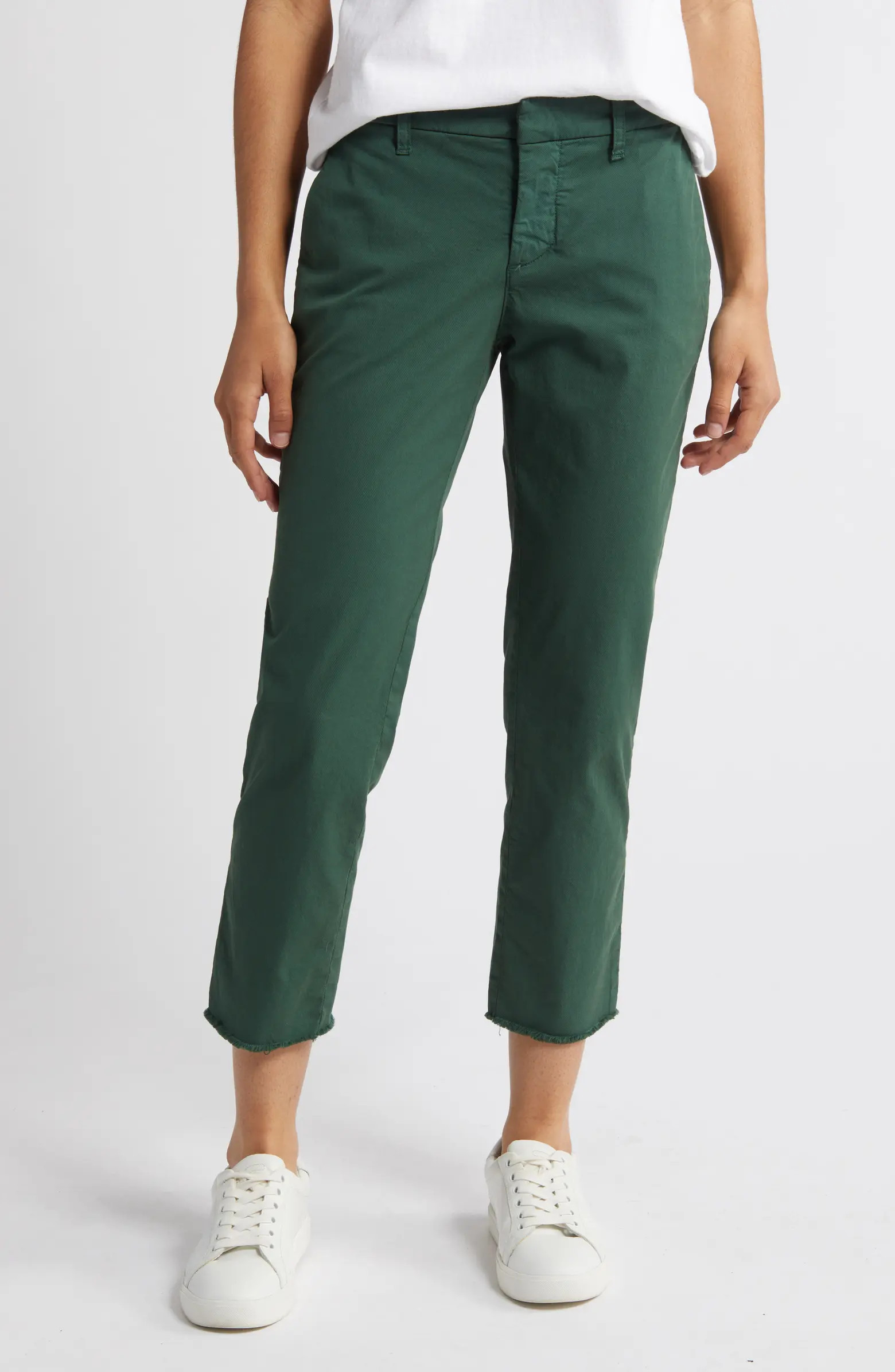 Frank & Eileen Wicklow The Italian Frayed Mid Rise Crop Chino Pants | Nordstrom | Nordstrom