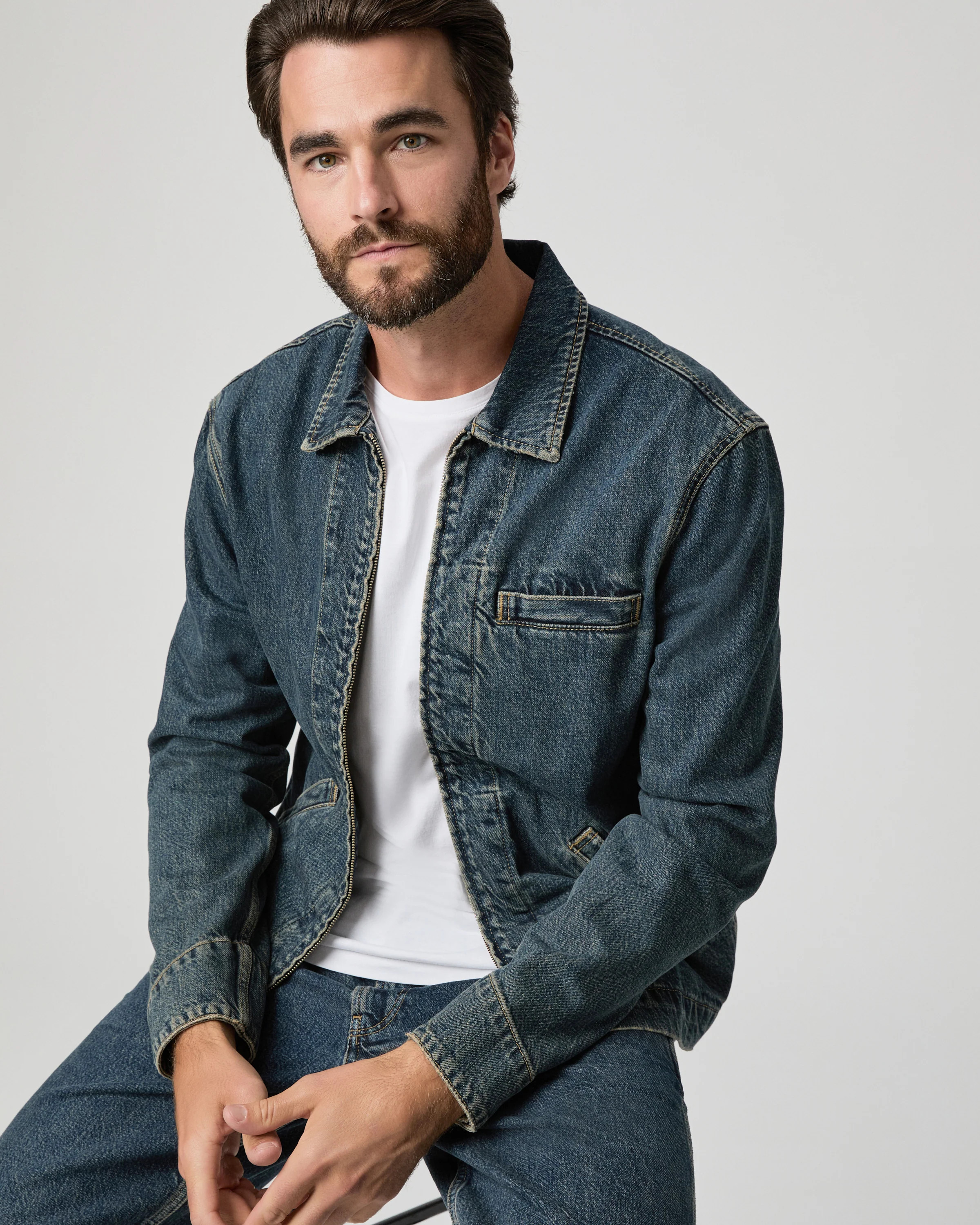 Mauricio Denim Zip Up Jacket | Paige