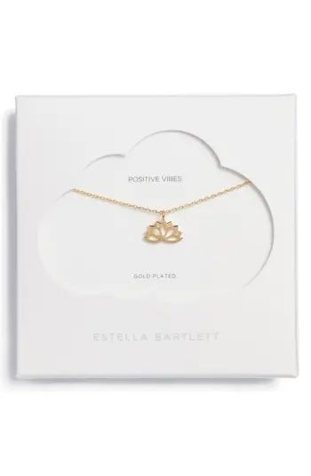 Estella Bartlett Lotus Leaf Pendant Necklace | Nordstrom | Nordstrom