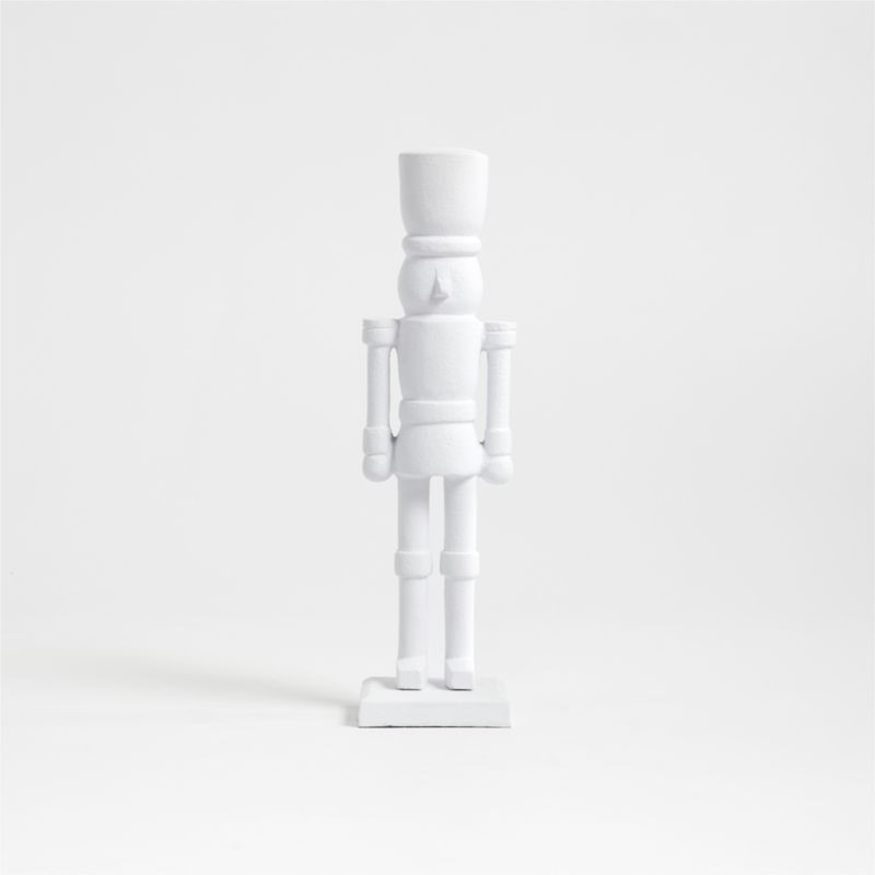 12" Matte White Christmas Nutcracker + Reviews | Crate & Barrel | Crate & Barrel
