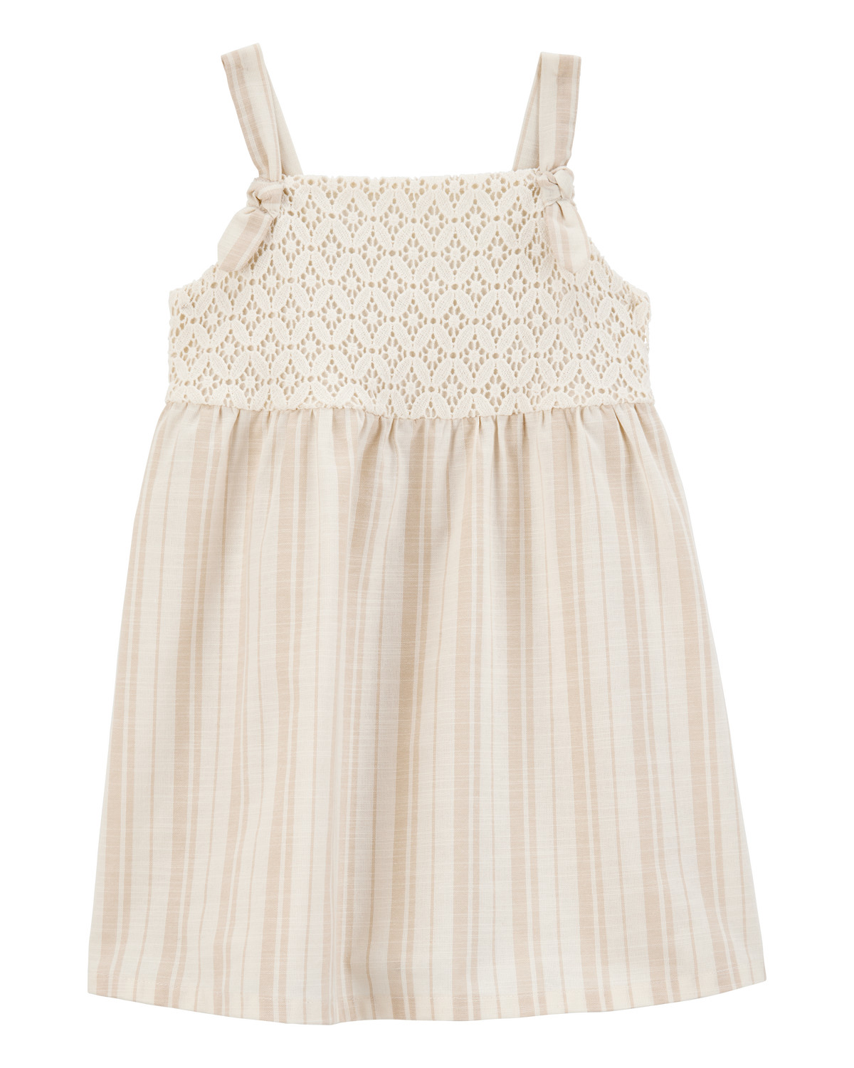 Toddler Striped Eyelet Tank Dress - Ivory - OshKosh | Carter's | Carter's Inc