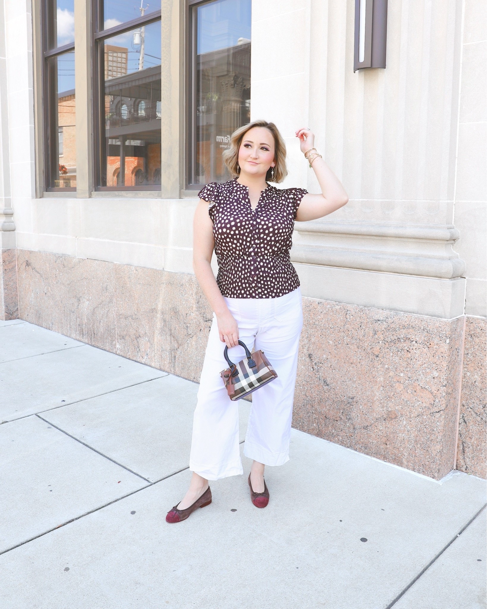 That Friday feeling ☺️ this outfit is perfect for a business casual look or going out and grabbing drinks after work

#anthropologie #myanthropologie #colettepants #burberrybag #officeoutfit #businesscasual

#LTKootd #LTKSeasonal #LTKWorkwear