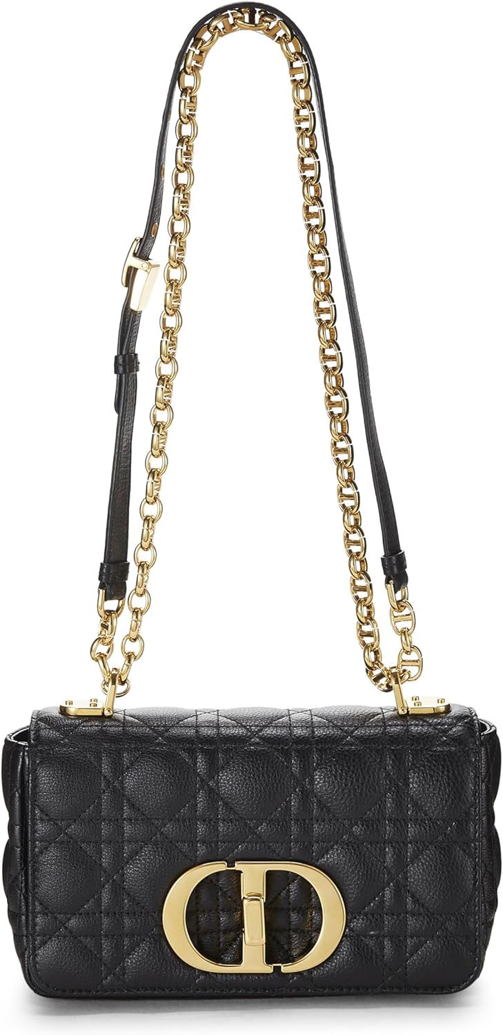 Amazon.com: Dior, Pre-Loved Black Cannage Calfskin Caro Bag Small, Black : Luxury Stores | Amazon (US)