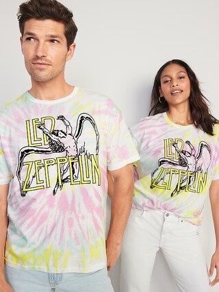 Led Zeppelin&#x2122; Oversized Tie-Dye Gender-Neutral T-Shirt for Adults | Old Navy (US)