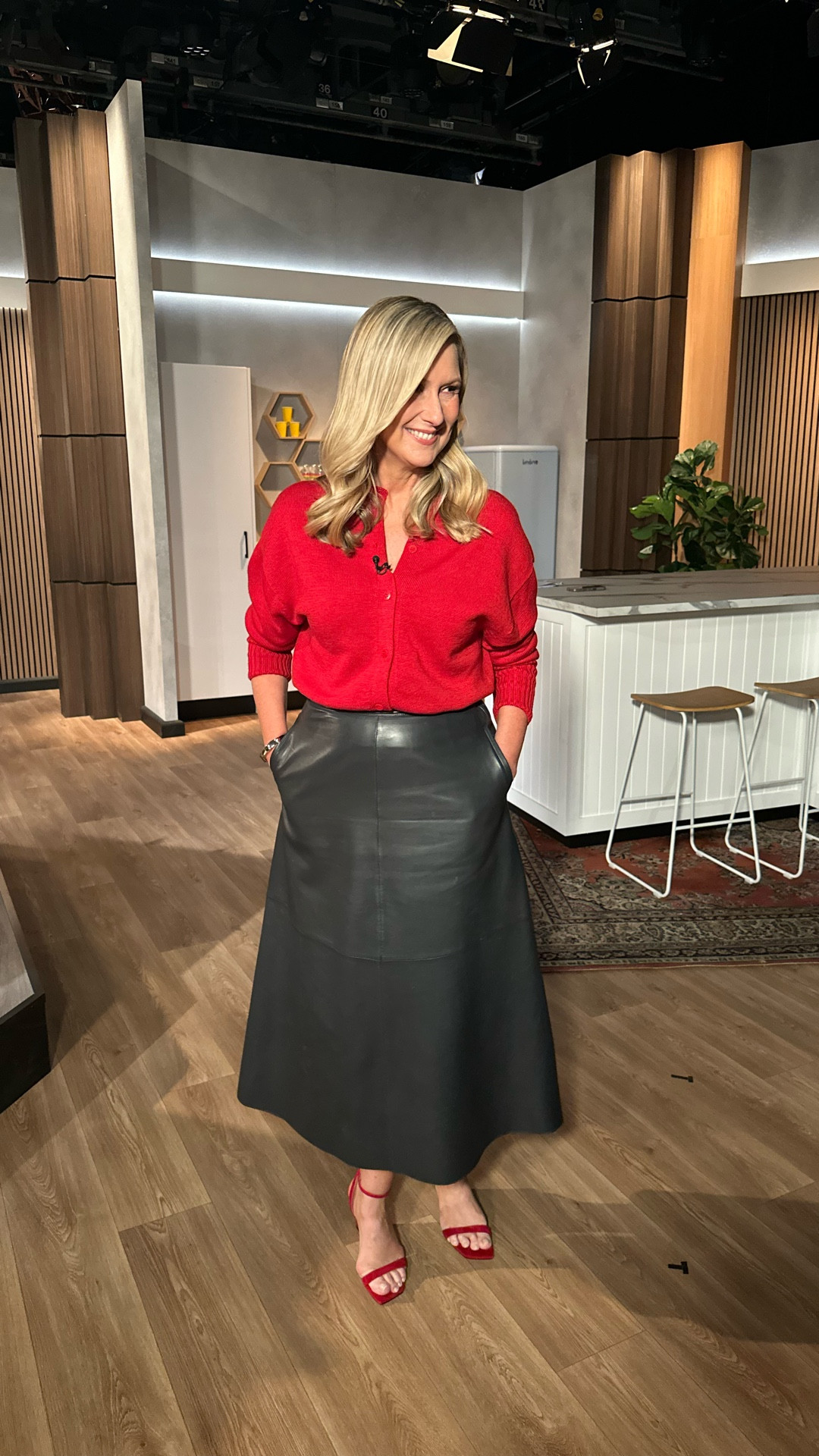 Wearing a pop of red this week on the House of Wellness! And loving the return of the wedge!!! These gorgeous red ones are from Edward Mellar and super comfortable. My leather skirt is Scanlan Theodore from a few seasons ago and then my Cardi, cuff and earrings are all from Vik & Woods. I’ve tagged some similar products 

#LTKaustralia #LTKover50style #LTKspring