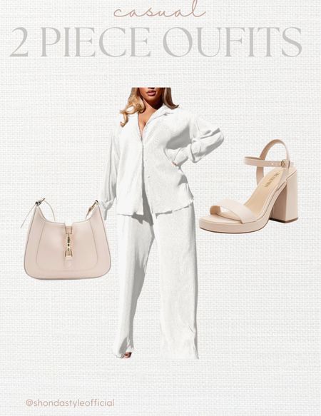 Casual plus size 2 piece set, affordable 2 piece sets , nude purses, nude heels , white sets

#LTKstyletip #LTKplussize