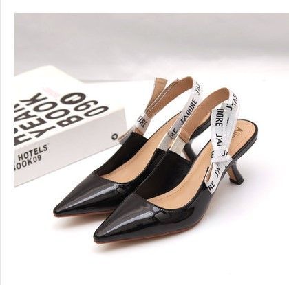 Hot Sale  Letter Bow High Heel Shoes Women Runway Pointed Toe Low Heel Shoes Woman Gladiaor Sanda... | DHGate