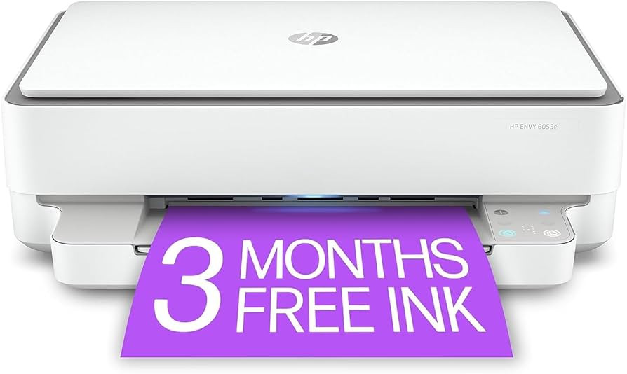 HP ENVY 6055e Wireless Color All-in-One Printer with 3 Months Free Ink with HP+ (223N1A) (Renewed... | Amazon (US)