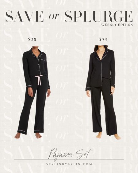 Save vs. Splurge, pajama set, black, #giftidea

#LTKunder50 #LTKunder100 #LTKGiftGuide