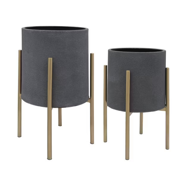 Set of 2 Planter on Metal Stand - Sagebrook Home | Target