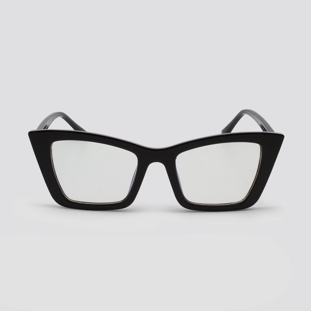 Women's Blue Light Filtering Cateye Plastic Sunglasses - Wild Fable Black | Target