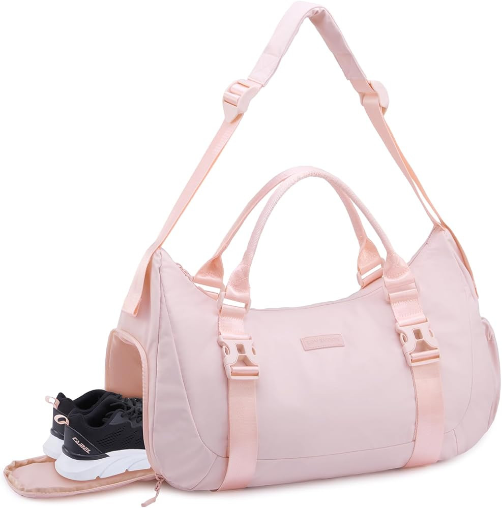 LOVEVOOK Gym Bag for Women, duffle bag for travel with shoe compartment, Small Gym Tote Dry Wet S... | Amazon (US)