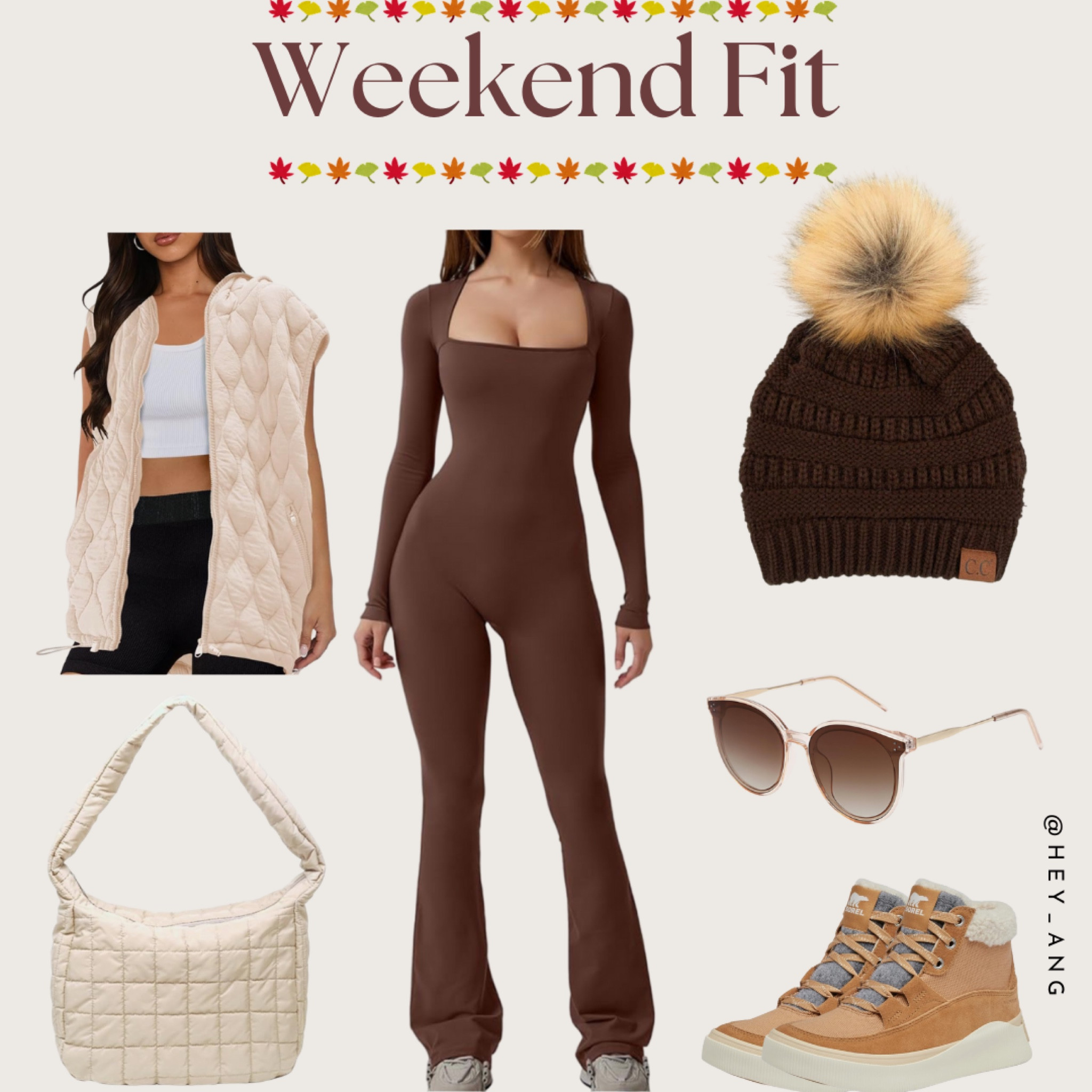 The fall outfit I love. This ribbed one piece is flattering and cozy for fall. I’d add a puffer vest for warmth, and these cute sneakers . A quilted bag and beanie for accessories and a pair of sunglasses. Perfect for fall days and shopping. 

#LTKStyleTip #LTKFindsUnder50