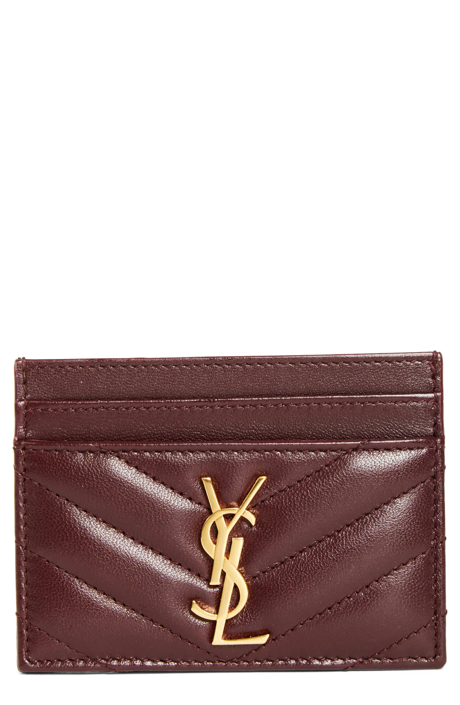 Cassandra Matelassé Leather Card Case | Nordstrom