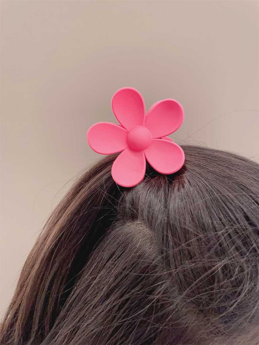 1pc Sweet Flower Design Hair Claw Clip, Beach Style, Suitable For Making Bun, Hair Accessories Fo... | SHEIN