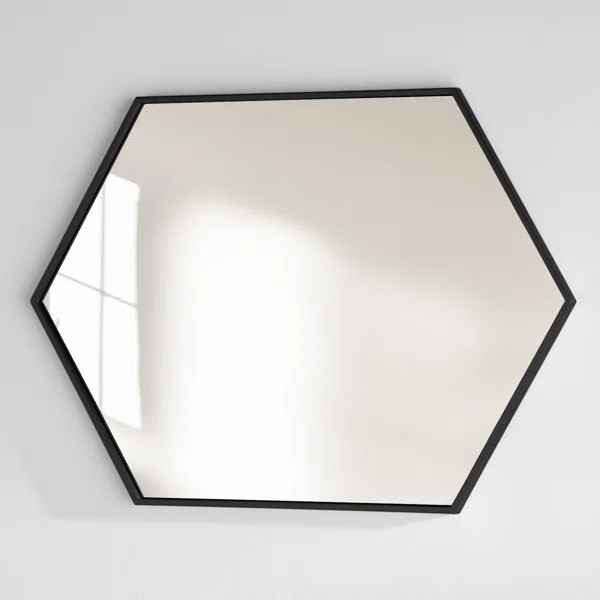 Sabine Metal Hexagon Wall Mirror | Wayfair North America