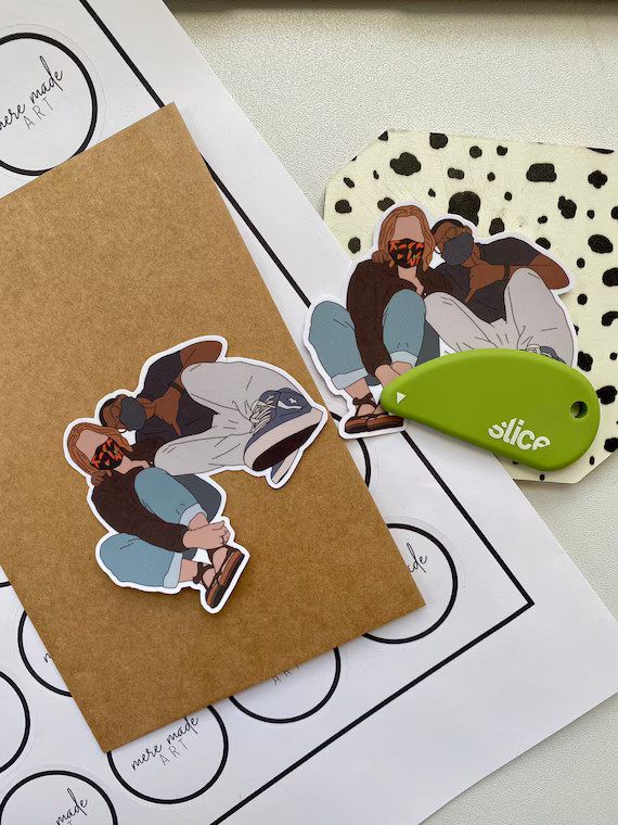 CUSTOMIZED Silhouette Sticker | Photo | Portrait | Minimal | Waterproof | Vinyl | Laptop | Water ... | Etsy (US)