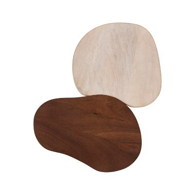 Storied Home Mango Wood Organic Shaped Cheese/Cutting Boards, Set of 2 | Target
