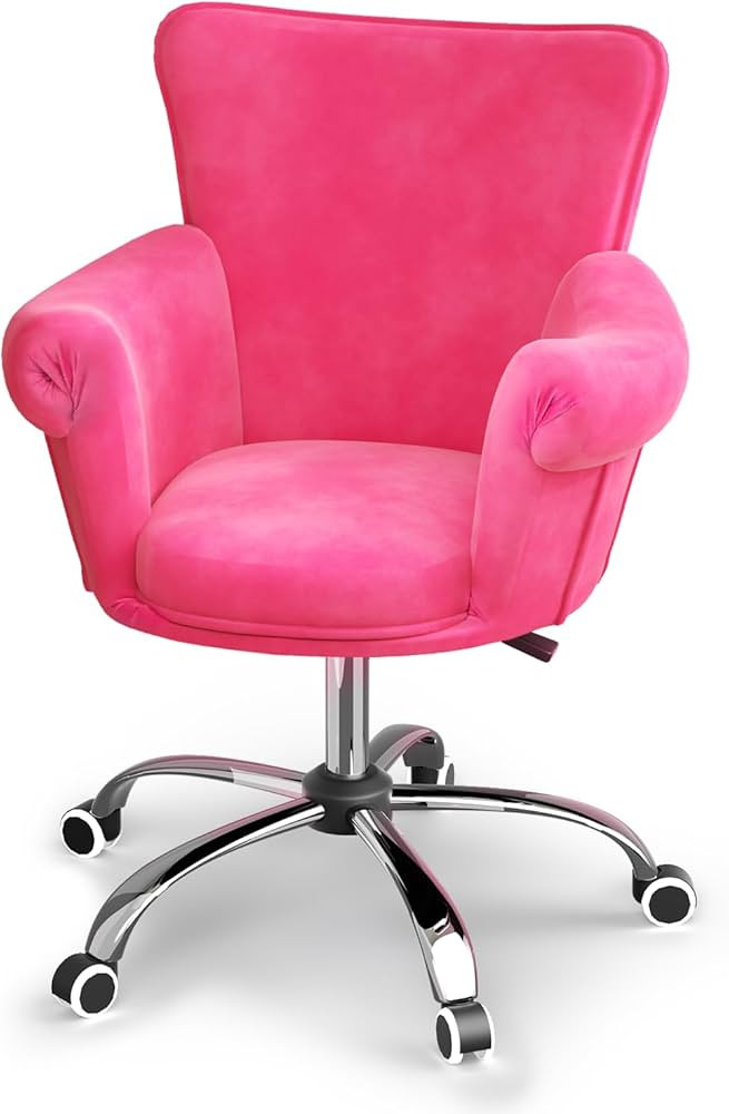 Magshion Office Desk Chair Bar Stool Beauty Nail Salon Spa Vanity Seat (Pink) | Amazon (US)