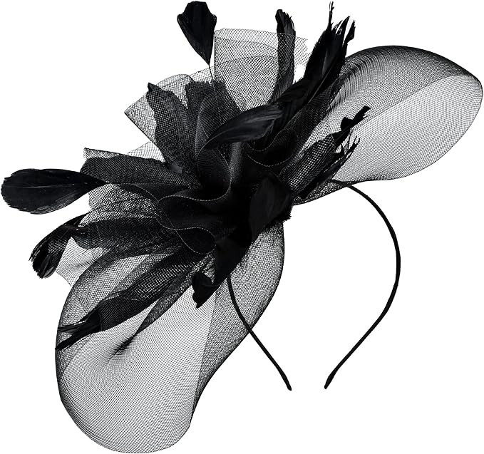 Fascinators Hat for Women Tea Party Headband Kentucky Derby Wedding Cocktail Flower Mesh Feathers Ha | Amazon (US)