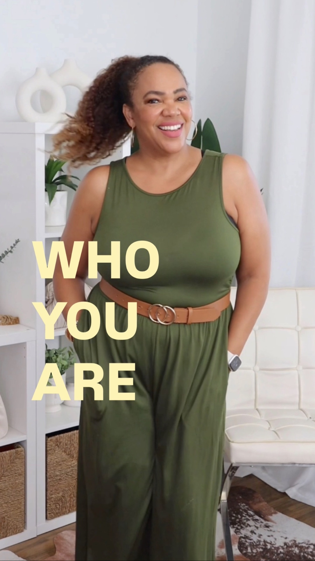 Oh yeah - Remember that girl? 🙋🏾‍♀️ Follows her instincts and leans into what’s aligned. Yes to all of that! That’s what it feels like at 50 for me. I love it here. 🫶🏾

Jumpsuit is a size large. The ponytail was a paid actor hehehe

#LTKootd #LTKOver40 #LTKMidsize