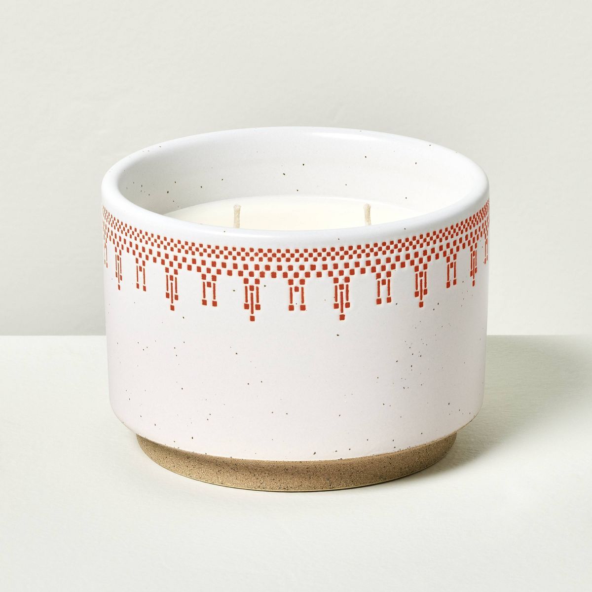 2-Wick Patterned Ceramic Sunkissed Ginger Jar Candle 11.7oz Red - Hearth & Hand™ with Magnolia | Target
