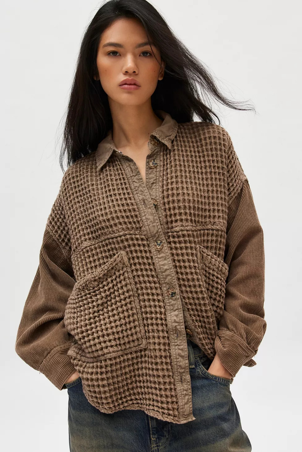 BDG Bryson Waffle Shirt Jacket | Urban Outfitters (US and RoW)