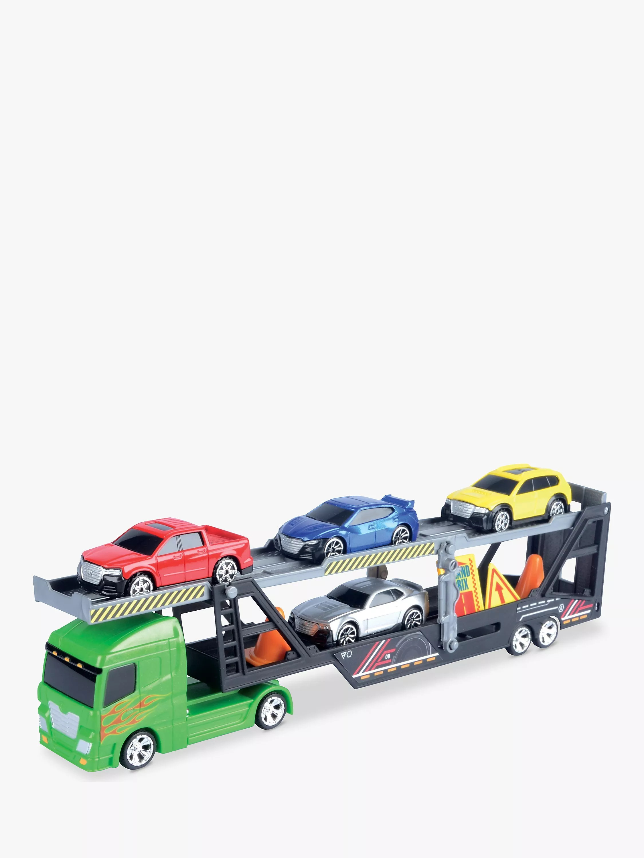 John Lewis Toy Car Transporter & 4 Cars Set, Assorted | John Lewis (UK)
