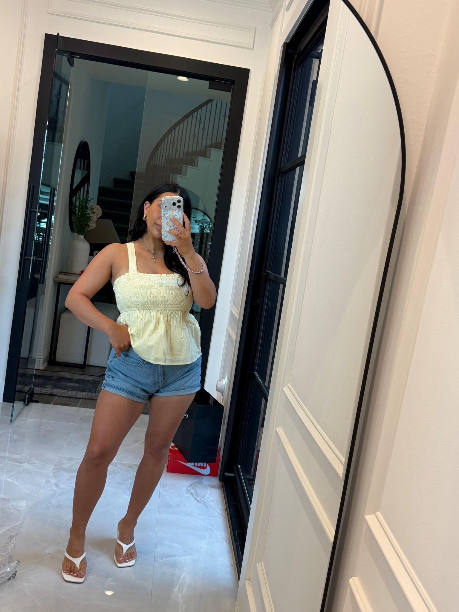 Love this top for spring (it’s convertible so you can remove the straps and make it a tube top) + my fave denim shorts and the cutest wedges! So cute and easy to throw on- also nursing friendly. Wearing XS @abercrombie  
 


Spring dress
Yellow
 Postpartum 
Mom outfit 
Spring 
Spring dress
Ootd


#ltkootd #ltkdayinmylife #ltkmothersday 


#ltkgrwm #ltksalealert #ltkbaby

#LTKActive #LTKPetite #LTKstorytime