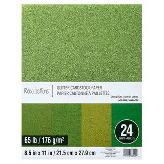 Green Glitter Cardstock Paper by Recollections™, 8.5" x 11" | Michaels | Michaels Stores