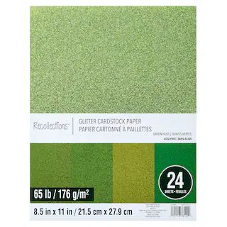 Green Glitter Cardstock Paper by Recollections™, 8.5" x 11" | Michaels | Michaels Stores